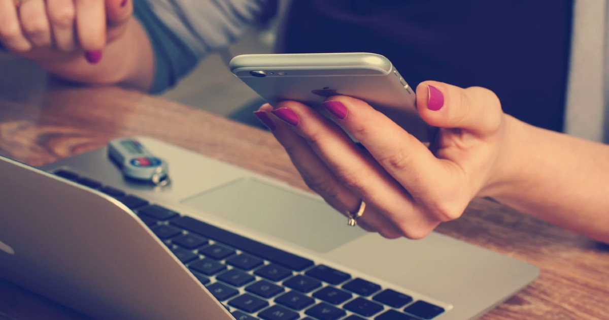 Image of a woman remote working