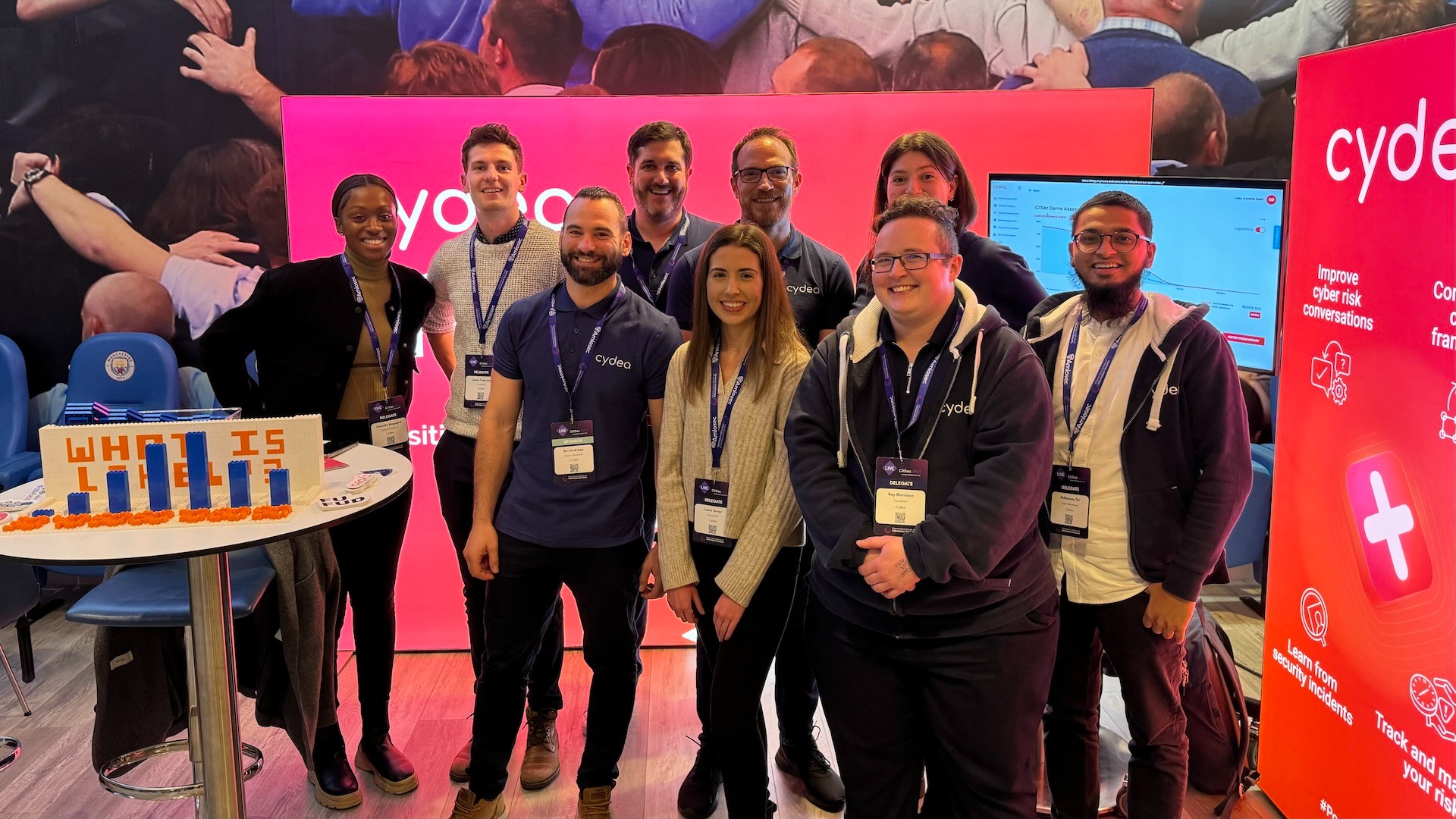 Members of the Cydea team at a confernece in 2024